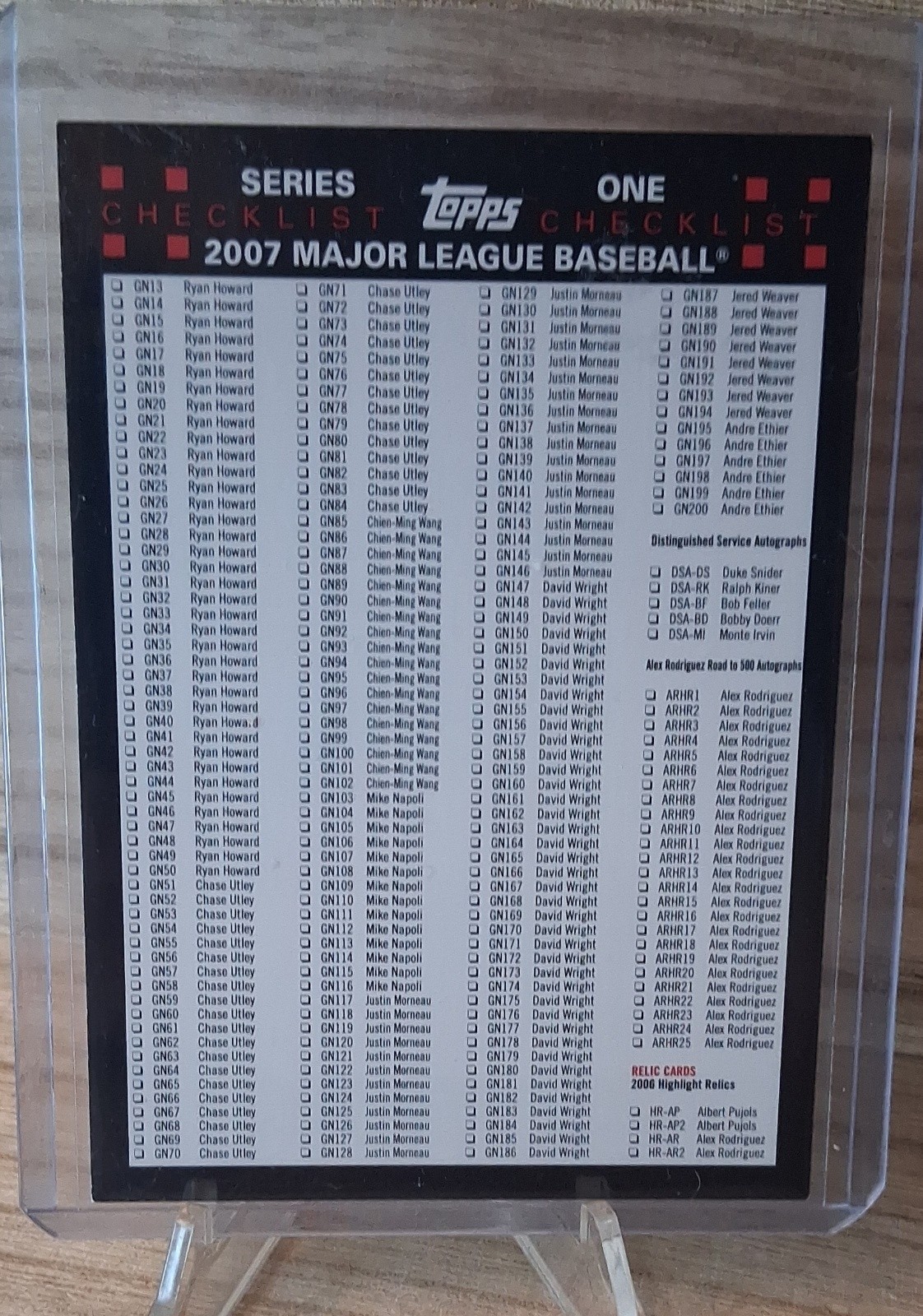2007 Topps - Checklists  Red Series One Checklist #3