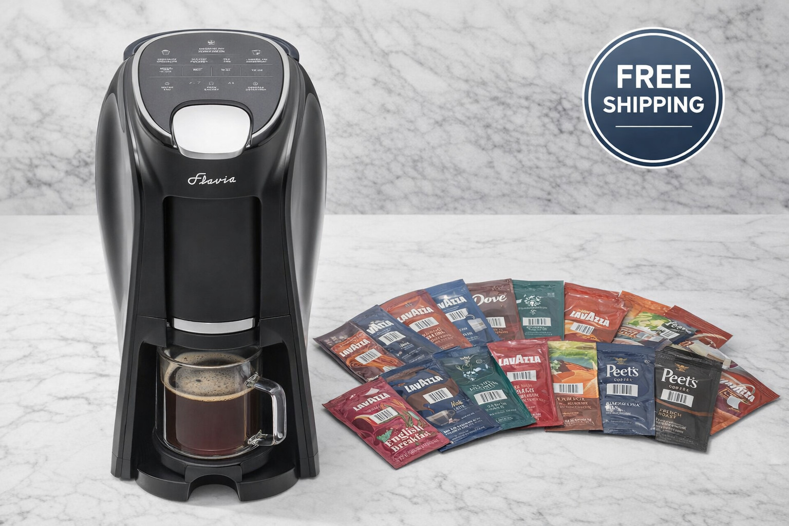 Machine + 84 Drink Freshpacks Tea Latte