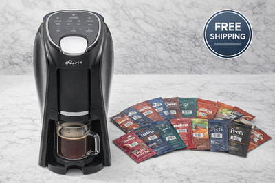 Lavazza Flavia Aroma Coffee Maker Machine + 84 Drink Freshpacks Tea Latte