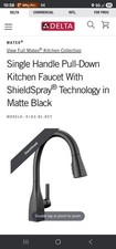 Delta 9183-BL-DST Mateo Kitchen Faucet - Black