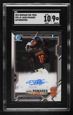 2021 Bowman Chrome Prospects Jairo Pomares #CPA-JP SGC 9 MINT Auto s3g