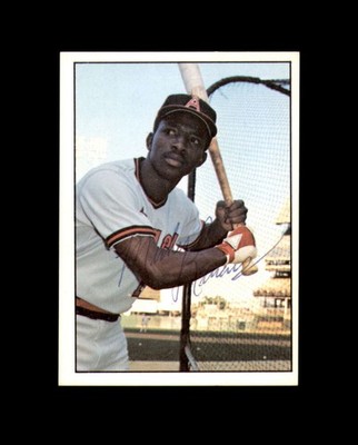 Mickey Rivers Signed 1975 SSPC Card Los Angeles Angels Autograph