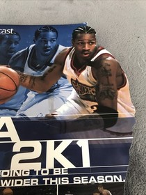 Sega Dreamcast NBA 2k1 Standee Display Promo Allen Inversion NBA Basketball 2000