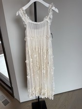 NWOT Dolce & Gabbana 40 White Cream Lace Floral Dress