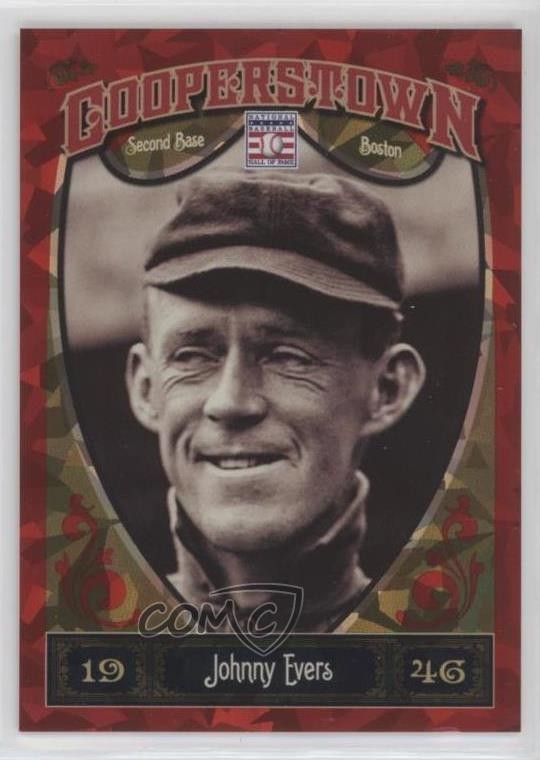 2013 Panini Cooperstown Collection Red Crystal Shard /399 Johnny Evers HOF 02v3