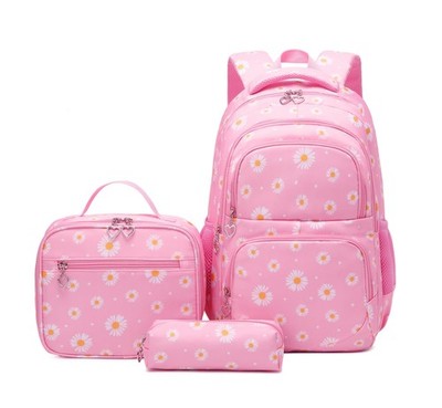 EKUIZAI 3Pcs Daisy Prints Backpack for Girls Bookbag set Primary School Daypa...
