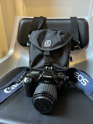 Canon EOS Rebel Film Camera + EF  35-80mm 1:4-5.6  Zoom Lens W/Bag & Strap
