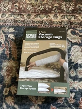 Store House 3 Pack Vacuum Storage Bags Bonus Roll-Up Compression Bag Included