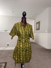 Ankara African Print T Shirt Dress One Size Fits Most Women&rsquo;s