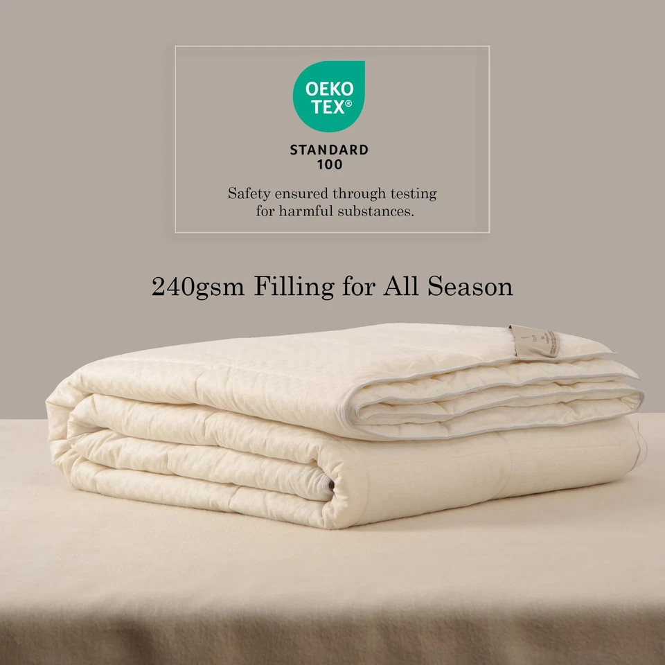 Шерстяное одеяло пододеяльник вставка, 100% австралийская шерсть наполнение с мягкий бесшумный... - Изображение 3 из 4