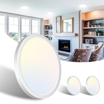 Libit 3-Pack 7'' LED Ceiling Light Flush Mounts - 15W 1500LM, 3000K/4000K/6500...