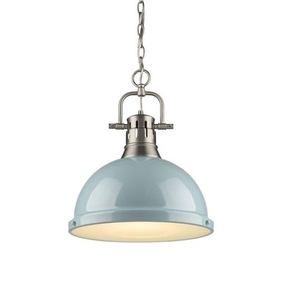 Golden Lighting Duncan 1-Light Pewter Pendant