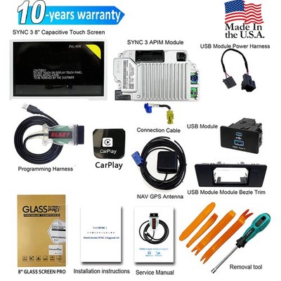 OEM SYNC 2 to SYNC 3 3.4 Upgrade Wireless Carplay Fit For Ford Sync3 HD US GPS