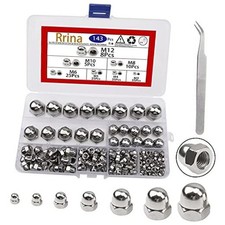 143Pcs 304 Stainless Steel Acorn Dome Cap Head Hex Nuts Assortment Kit, M3 M4