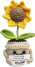 Mother's day  mini gift, Handmade Crotchet cute Small Sunflower Perfect for Her