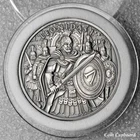 LEONIDAS - Legendary Warriors collection - 1oz .999 antiqued silver Art round