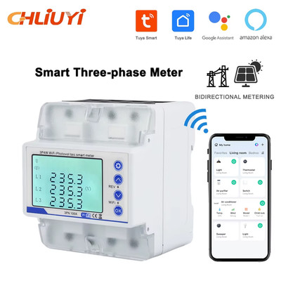 Tuya Wifi Photovoltaic Meter Three Phase Reclosure Switch Intelligent Reclosing 
