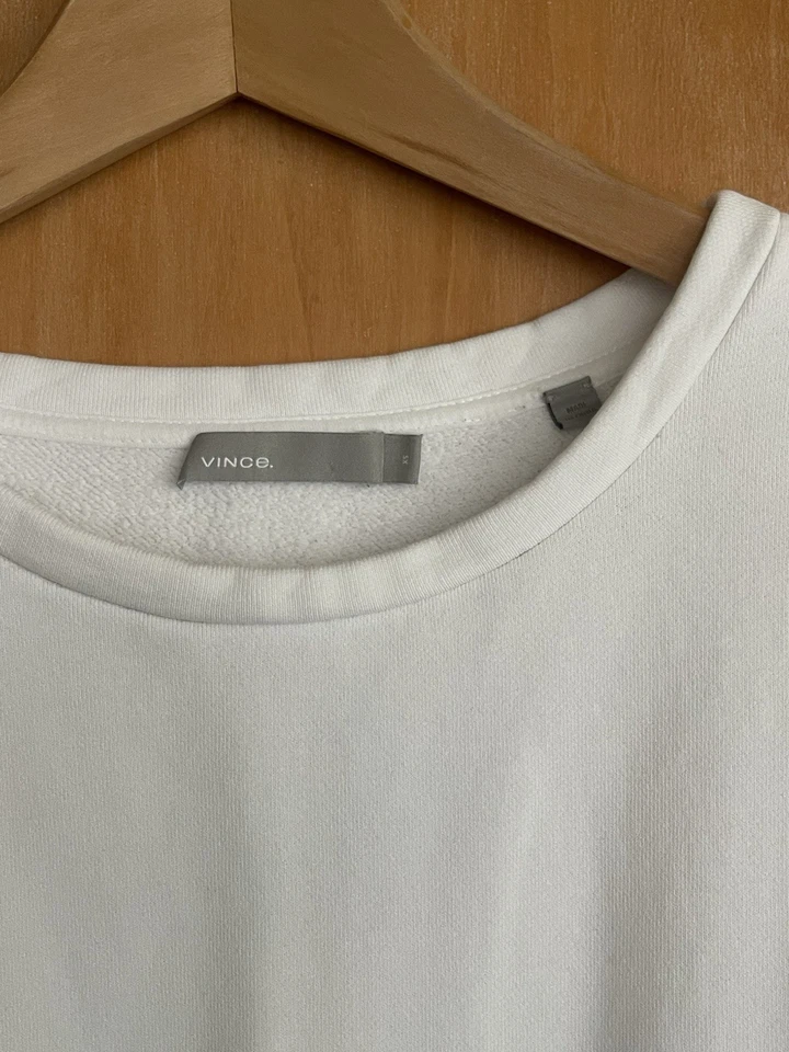 Sudadera Vince Cuello Redondo Blanco Polar Talla XS Mezcla Algodón Foto 2 de 3