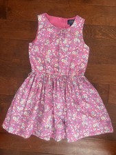 POLO Ralph Lauren Little Girls Sz 4 Sleeveless Pink Floral Dress / Elastic Waist