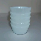Vintage ANCHOR HOCKING MILK GLASS Custard Cups Ramekin Set of 5 Fire King