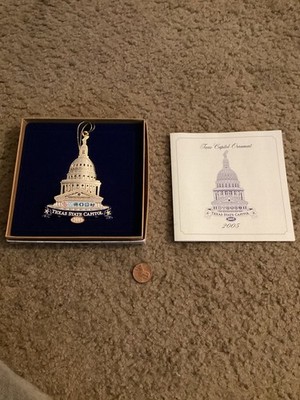 Vintage 2005 Texas Capitol Christmas Tree Ornament Lone Star State MIB