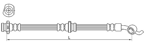 Metzger Bremsschlauch 4110391 FüR Nissan, Vorderachse Rechts-image
