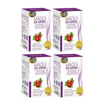 4x MAQUI DX Detox Drink 100% Natural Berries Slimming Free Shipping