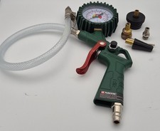 Parkside Reifenf&uuml;ller F&uuml;llpistole mit Manometer Druckluft Adapter Ballnadel