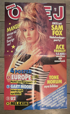 Mandy Smith - Very rare large poster - Sweden 1987 PROMO 58 x33 cm