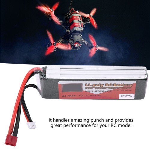 (11.1V 4500mAh 60C T)ZOP POWER 3S 11.1V 4500mAh 60C Recharge LiPo Battery DP - Picture 1 of 9