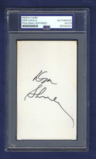 Don Shula Miami Dolphins Football Coach HOFer Autographed 3x5 Card PSA SLABBED