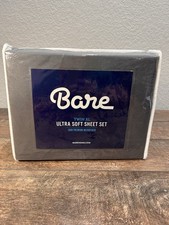 Bare Twin XL Ultra Soft Sheet Set Gray Microfiber