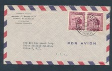 D489044 Venezuela Airmail Cover Caracas to USA Utica 1953