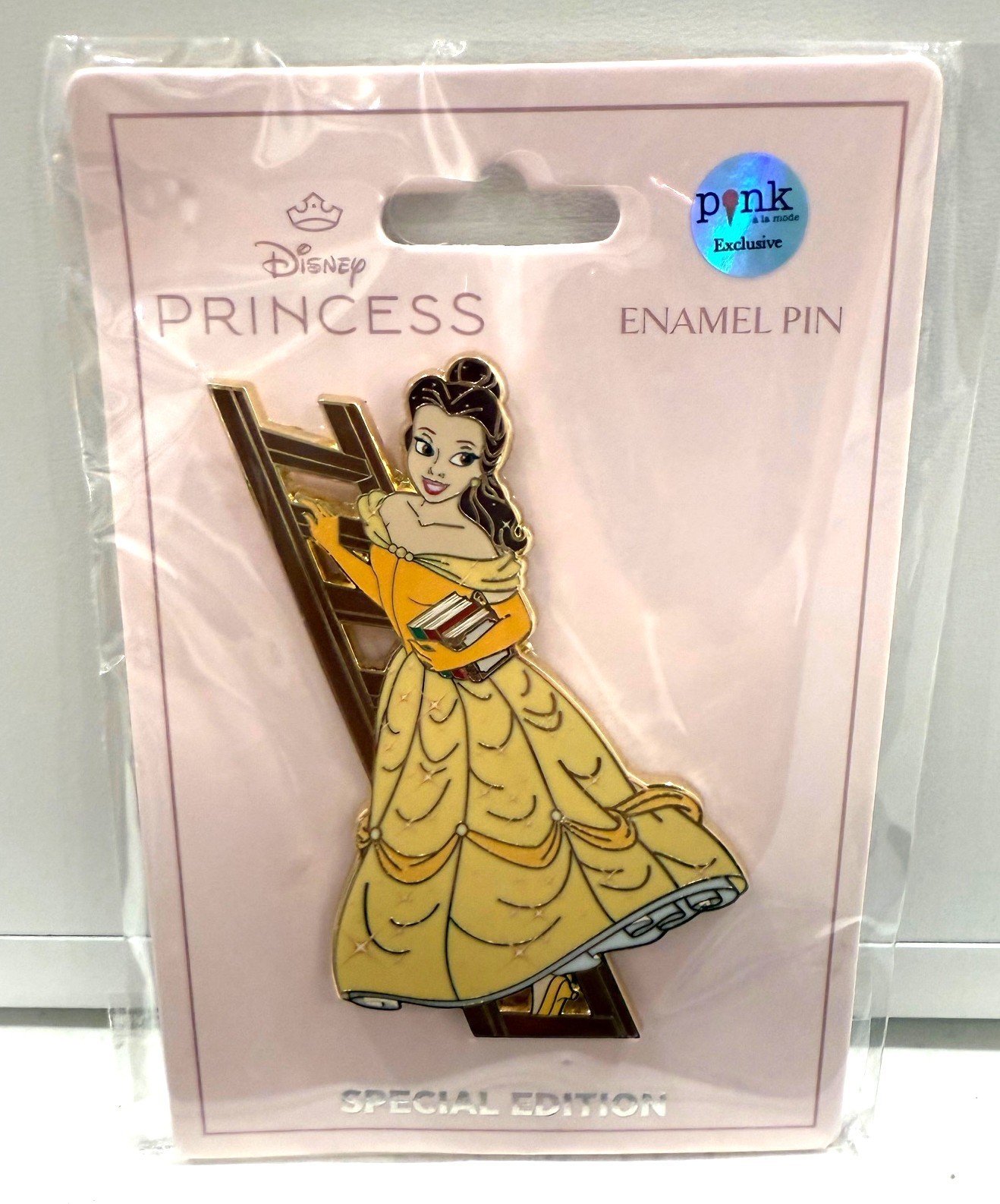 Pink a la Mode PALM Disney Beauty and the Beast Belle Library LE 200 Pin