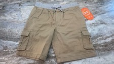 NWT S 6-7 Wonder Nation Kids Beige Cargo Jogger Shorts for play or school.