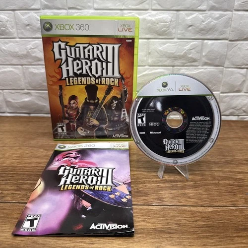 Guitar Hero III 3 Legends of Rock (Xbox 360, 2007) CIB Tested Working Free S/H