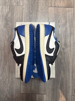 Size 9 - Jordan 1 Retro x Fragment Design x Travis Scott Low Blue