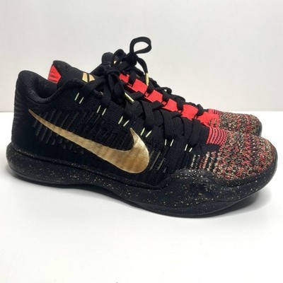 Nike Kobe 10 X Elite Low Xmas Christmas 5 Rings 802560-076 - Size 9 - Excellent