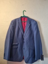Hugo James Men's JC Mohair M&M Suit Jacket Blue 50 Tall