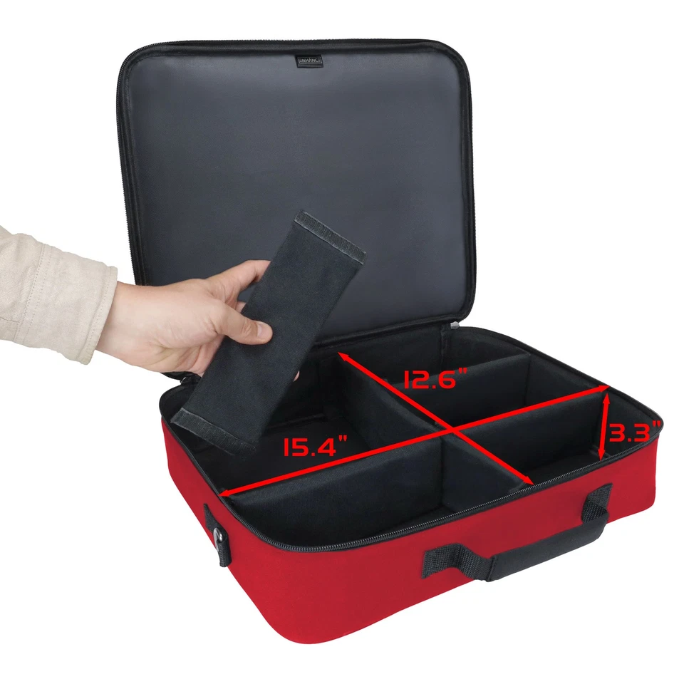 ENHANCE 设计师版集换式卡牌游戏单肩包适用于甲板盒(红色) — 第 2/4 张图片