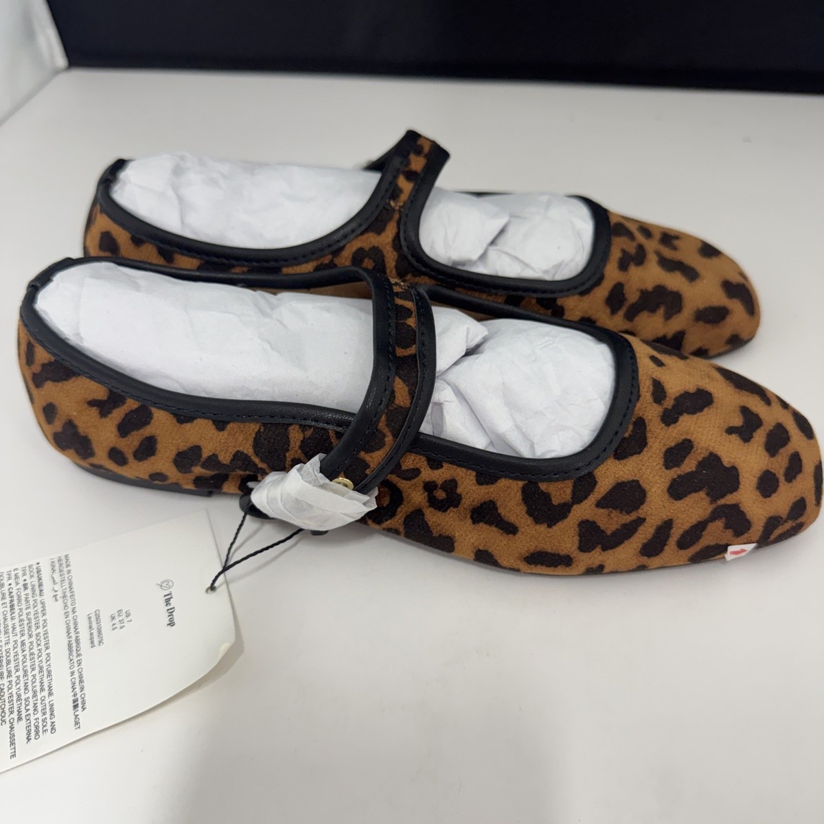 The Drop Women's Levina Microsuede Ballet Flat Shoes - Leopard