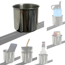 Multi-Functional Kayak Cup Holder, Track Mounted Drink Phone silver