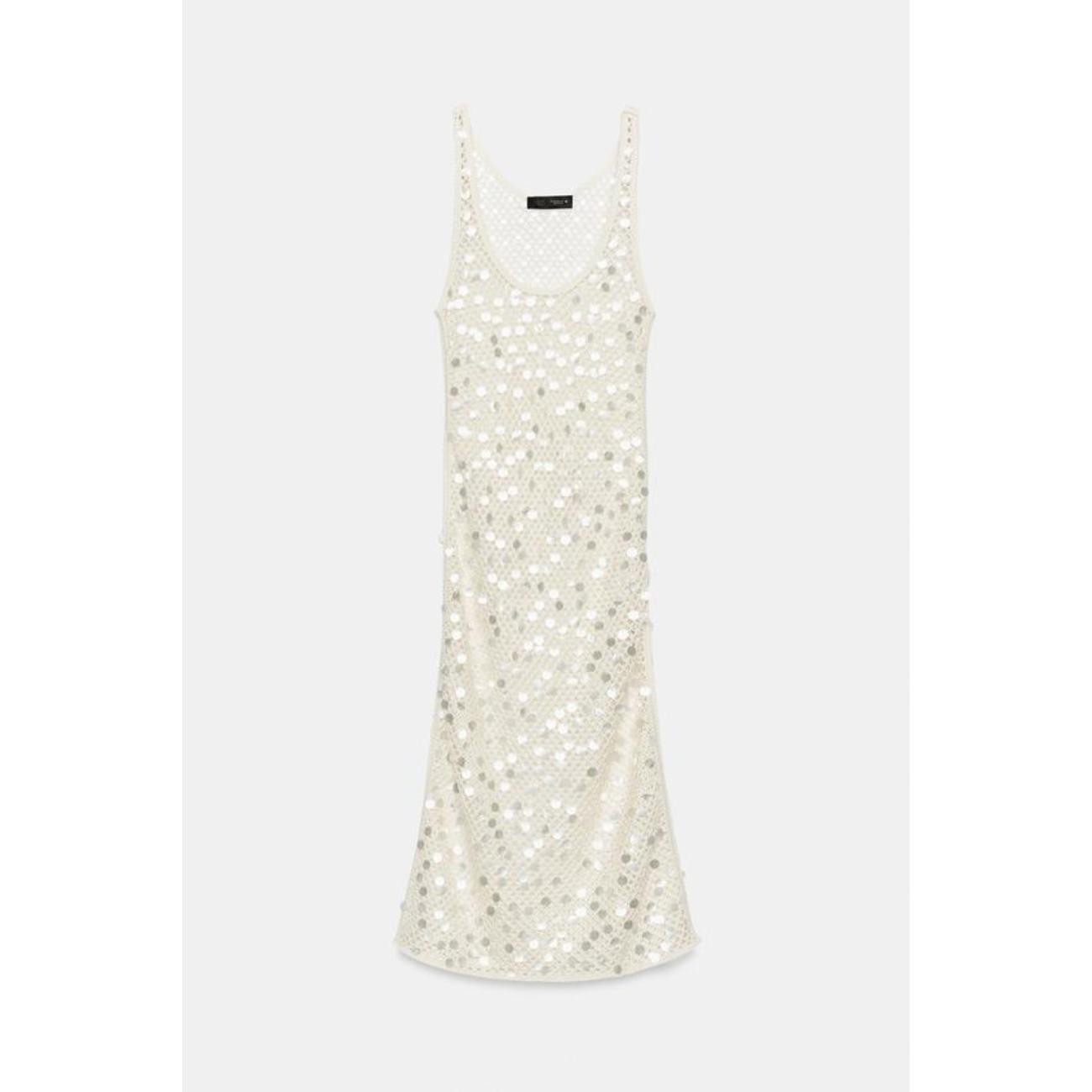 ZARA SEQUIN RED MIDI DRESS