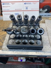 Techniks Syic Cat 40 ER25  / ER40 Collet Holder Lot Of 10