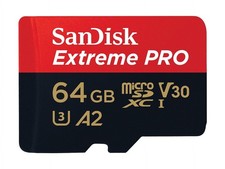 Sandisk SDSQXCU064GGN6MA Extreme PRO 64 GB Class 3/UHS-I U3 V30 microSDXC