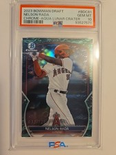 2023 Bowman Draft Nelson Rada Chrome-Aqua Lunar Crater Gem Mint PSA 10 #BDC81...