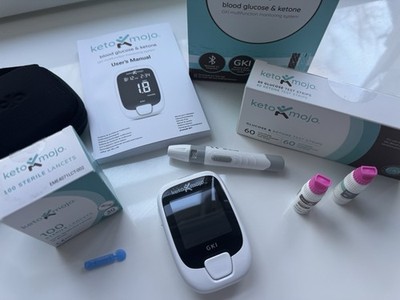 Keto-Mojo Blutzucker- & Ketonmessgerät Set (GKI) +Zubehör (außer Teststreifen!)