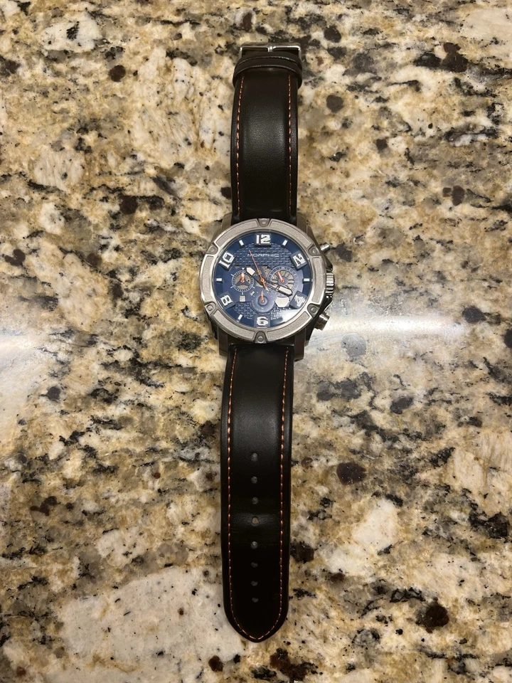 Reloj Hombre Morphic Acero Inoxidable con Correa Cuero Negro (usado) 5ATM Foto 3 de 4