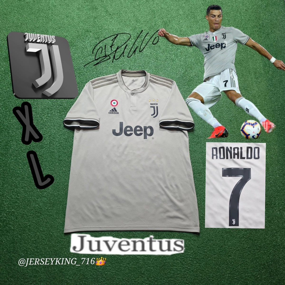 オーセンティックユベントス RONALDO 7番 シャツ 25+ Cristiano Ronaldo Juventus International Club Soccer Fan