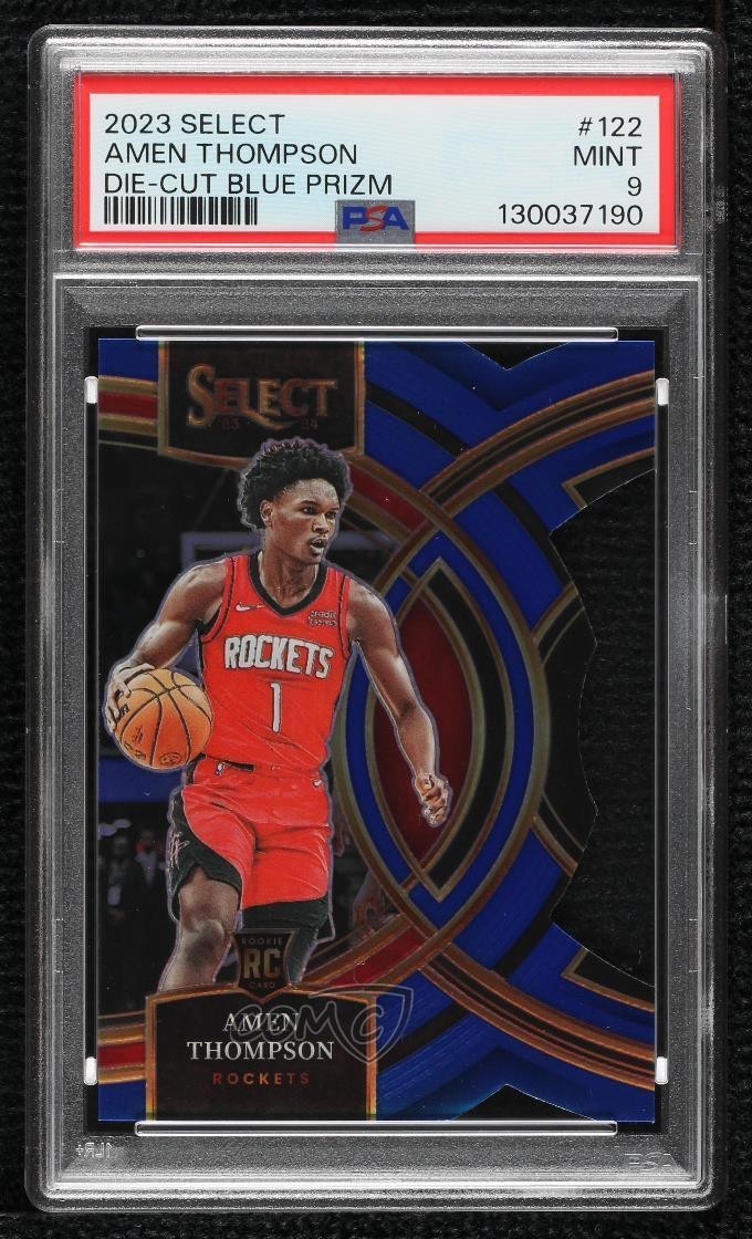2023 Select Premier Level Blue Prizm Die-Cut /249 Amen Thompson PSA 9 MINT 11es